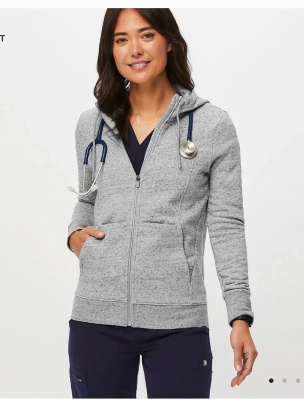 FIGS On Shift Hoodie Gray